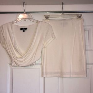 White skirt and top
